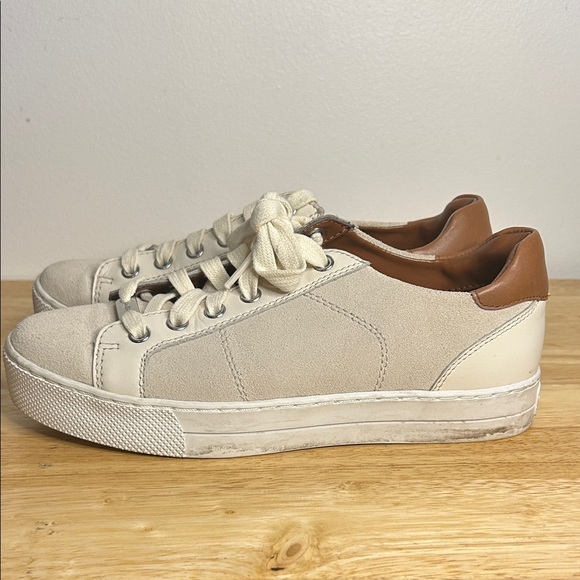 Coach Cream Lace-Up Sneakers - Picture 3 of 11